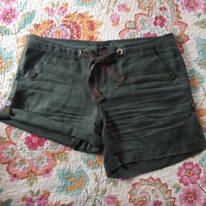 Sanctuary Olive Linen Shorts